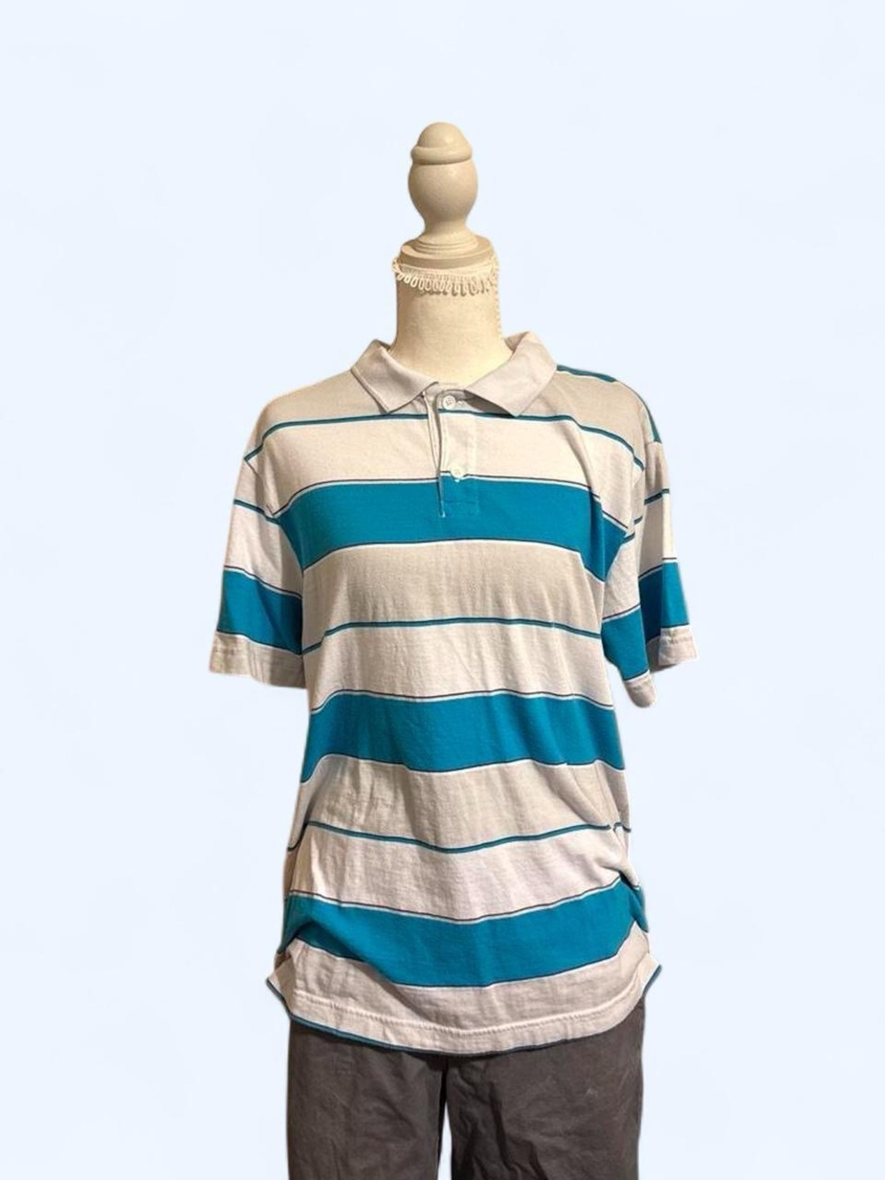 Men’s Y2K Vibes Blue Striped Shirt
